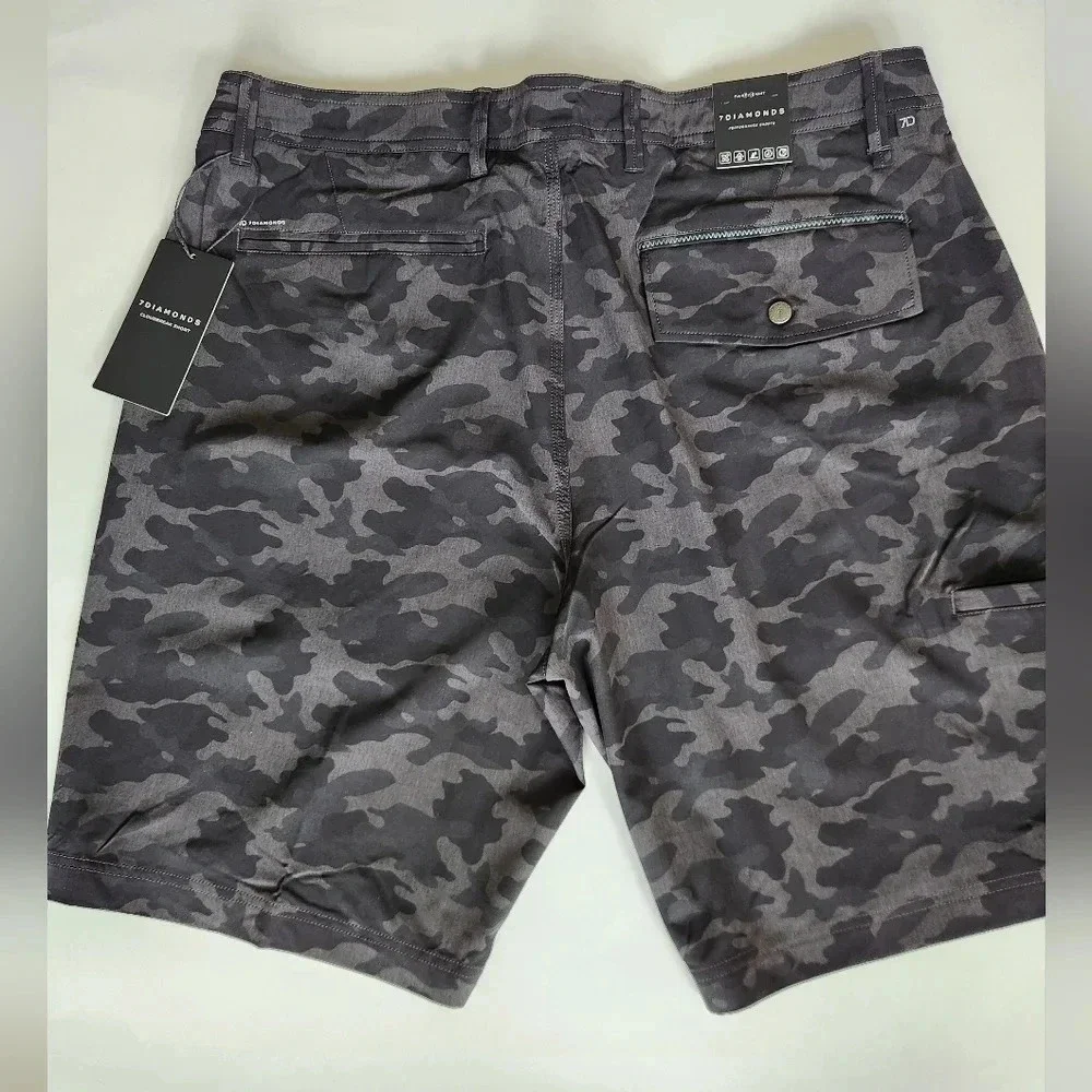 NWT || 7 DIAMONDS || performance shorts Black Camo Athletic Wear